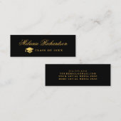 Abschluss Networking Gold und Black Mini Visitenkarte (Vorne/Hinten)