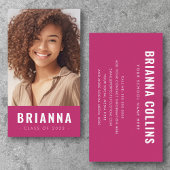 Abschluss-Netzwerk Foto fuchsia Visitenkarte