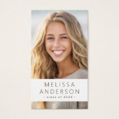 Abschluss-Netzwerk Foto Visitenkarte (Vorderseite)