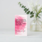 Abschluss | Neue Miete | Hintergrund Wasserfarbe Visitenkarte (Stehend Vorderseite)