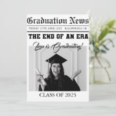 Abschluss News Paper Feiertagskarte (Stehend Vorderseite)