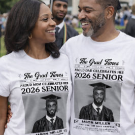 Abschluss Newspaper Shirt, Proud Mama Graduate T-Shirt