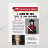 Abschluss Newspaper Uni Einmalige Ankündigung (Vorne/Hinten)