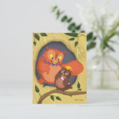 Abschluss Niedlich Owl Yellow Hat Blank Postkarte (Stehend Vorderseite)