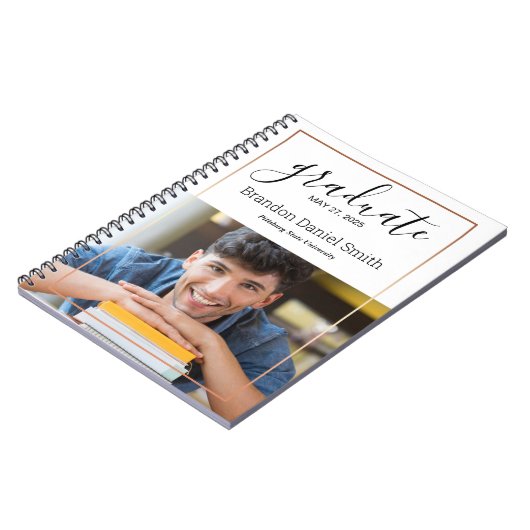 Abschluss-Notebook für die Universität 2025 Notizblock (Linke Seite)