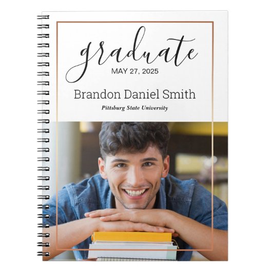 Abschluss-Notebook für die Universität 2025 Notizblock (Vorderseite)