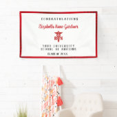 Abschluss Nurse Caduceus Red Satin Border Banner (Insitu)