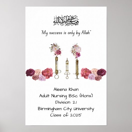 Abschluss Nurse Degree Poster (Vorne)