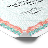 Abschluss oder Diplom der 5. oder 8. Klasse der We Poster (Ecke)