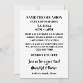 Abschluss oder JEDE Party Einladung (Rückseite)