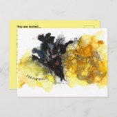 Abschluss oder Party Einladung (Vorne/Hinten)