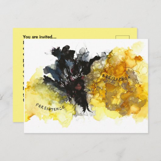 Abschluss oder Party Einladung (Vorne/Hinten)