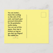 Abschluss oder Party Einladung (Rückseite)