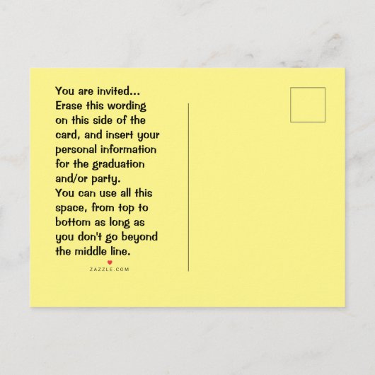 Abschluss oder Party Einladung (Rückseite)