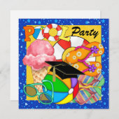 Abschluss oder Party Einladung von Occasions Pool (Vorne/Hinten)