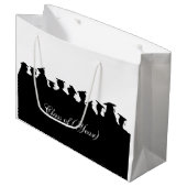 Abschluss oder Wiedersehen Anpassen von Geschenkta Große Geschenktüte (Vorderseite Schrägansicht)