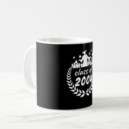 Abschluss- oder Wiedersehen-Designklasse 2004 von Kaffeetasse (Vorderseite Links)