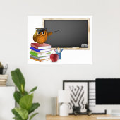 Abschluss oder Zurück zur Schule - Illustrationspa Poster (Heimbüro)