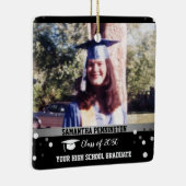 Abschluss One Foto Confetti Keepake Keramikornament (Rechts)