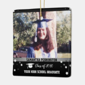 Abschluss One Foto Confetti Keepake Keramikornament (Links)