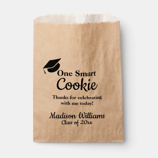 Abschluss One Smart Cookie Leckerei gehen Geschenktütchen (Vorderseite)