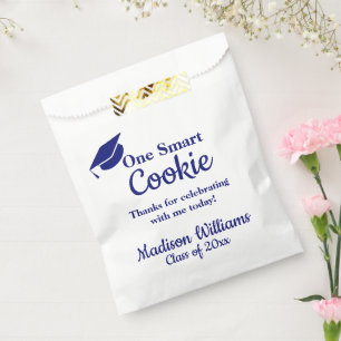 Abschluss One Smart Cookie Navy Blue Leckerei gehe Geschenktütchen