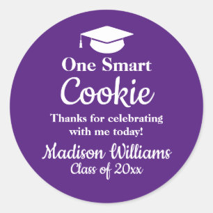 Abschluss One Smart Cookie Um Leckerei zu gehen Ge Runder Aufkleber