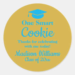 Abschluss One Smart Cookie Um Leckerei zu gehen Ge Runder Aufkleber