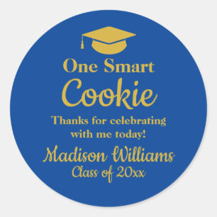 Abschluss One Smart Cookie Um Leckerei zu gehen Ge Runder Aufkleber