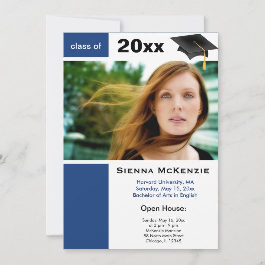 Abschluss Open House Blue) Ankündigung (Vorderseite)