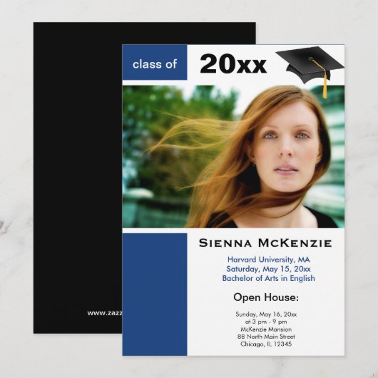 Abschluss Open House Blue) Ankündigung (Vorne/Hinten)