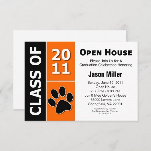 Abschluss Open House Einladung (Vorne/Hinten)