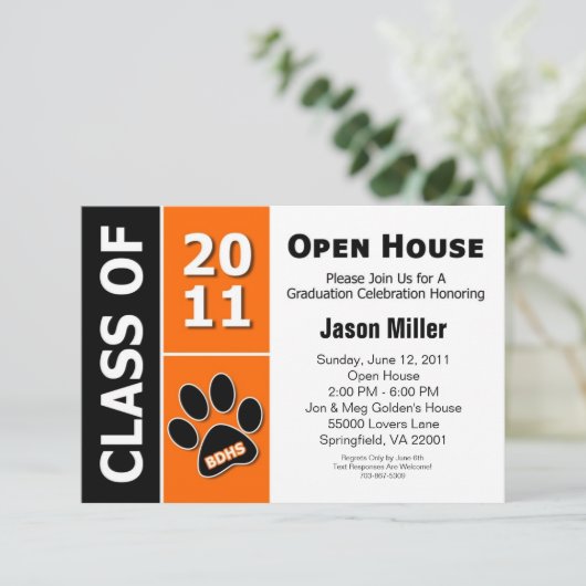 Abschluss Open House Einladung (Stehend Vorderseite)