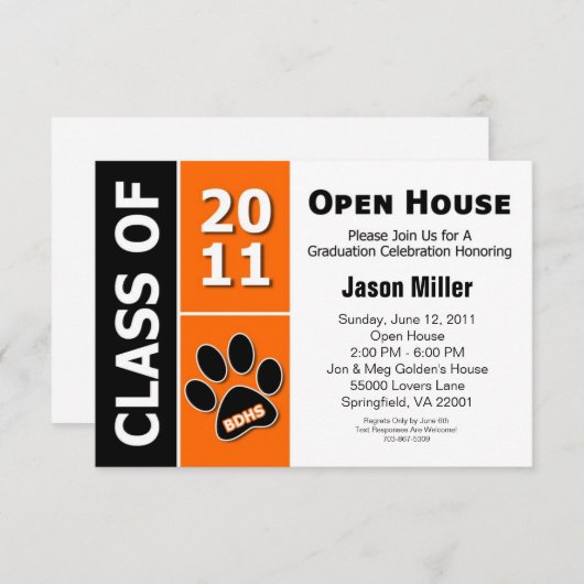 Abschluss Open House Einladung (Vorne/Hinten)