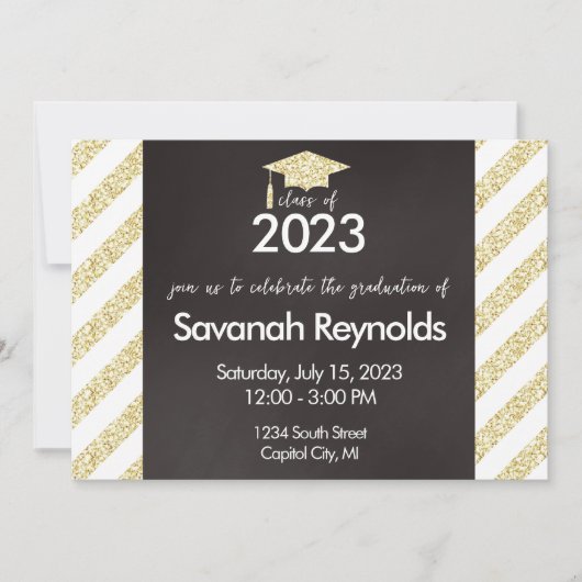 Abschluss Open House Einladung mit Foto (Vorderseite)