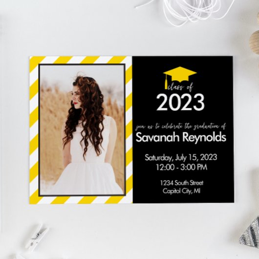 Abschluss Open House Einladung mit Foto