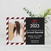 Abschluss Open House Einladung mit Foto (Stehend Vorderseite)