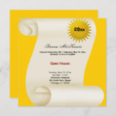 Abschluss Open House (Gelb) Ankündigung (Vorne/Hinten)