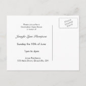 Abschluss Open House Postcard Einladungspostkarte (Rückseite)