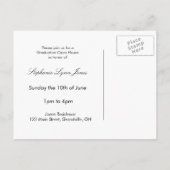 Abschluss Open House Postcard Einladungspostkarte (Rückseite)