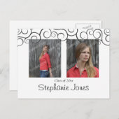 Abschluss Open House Postcard Einladungspostkarte (Vorne/Hinten)