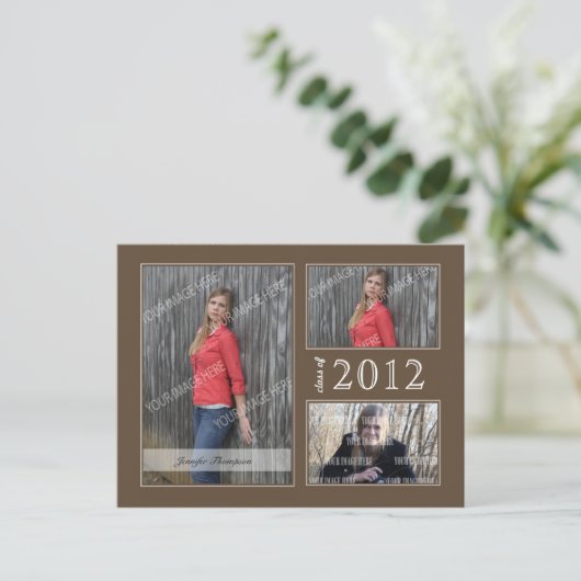 Abschluss Open House Postcard Einladungspostkarte (Stehend Vorderseite)