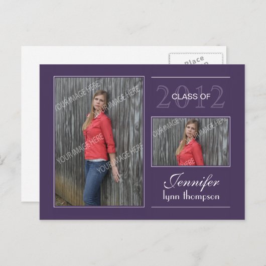 Abschluss Open House Postcard Einladungspostkarte (Vorne/Hinten)