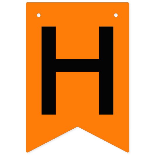 Abschluss Orange Black School Name Wimpelkette (Erste Fahne)