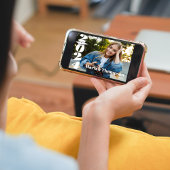 Abschluss Orange Foto einfache Klasse 2023 QR Einladung