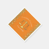 Abschluss Orange Gold Serviette (Ecke)