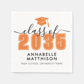 Abschluss Orange Graduierung Serviette (Vorderseite)