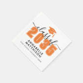 Abschluss Orange Graduierung Serviette (Ecke)