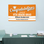 Abschluss Orange und White Banner der achten Klass (Messeveranstaltung)