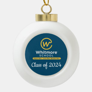 Abschluss-Ornament 2024 Keramik Kugel-Ornament